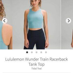 lululemon wunder train tank, size 6
